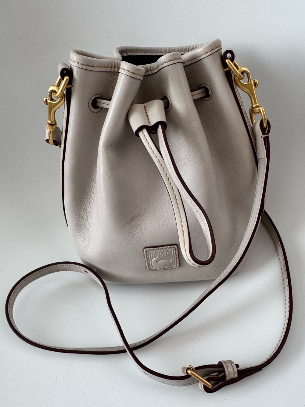 Dooney Bourke Women's Florentine Hattie Drawstring Bag Light Gray